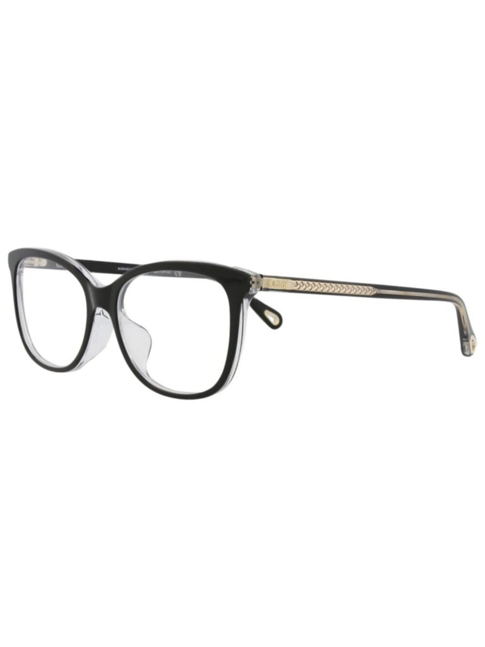 New Chloé Women's Eyeglasses Round Oval Bio Acetate Frame Black Black